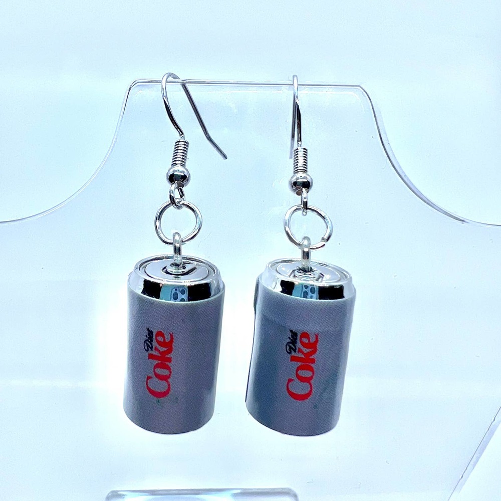 Diet Coke Earrings - Drink Earrings - Soda Earrings - Coca Cola Earrings - Picture 2 of 10